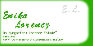 eniko lorencz business card